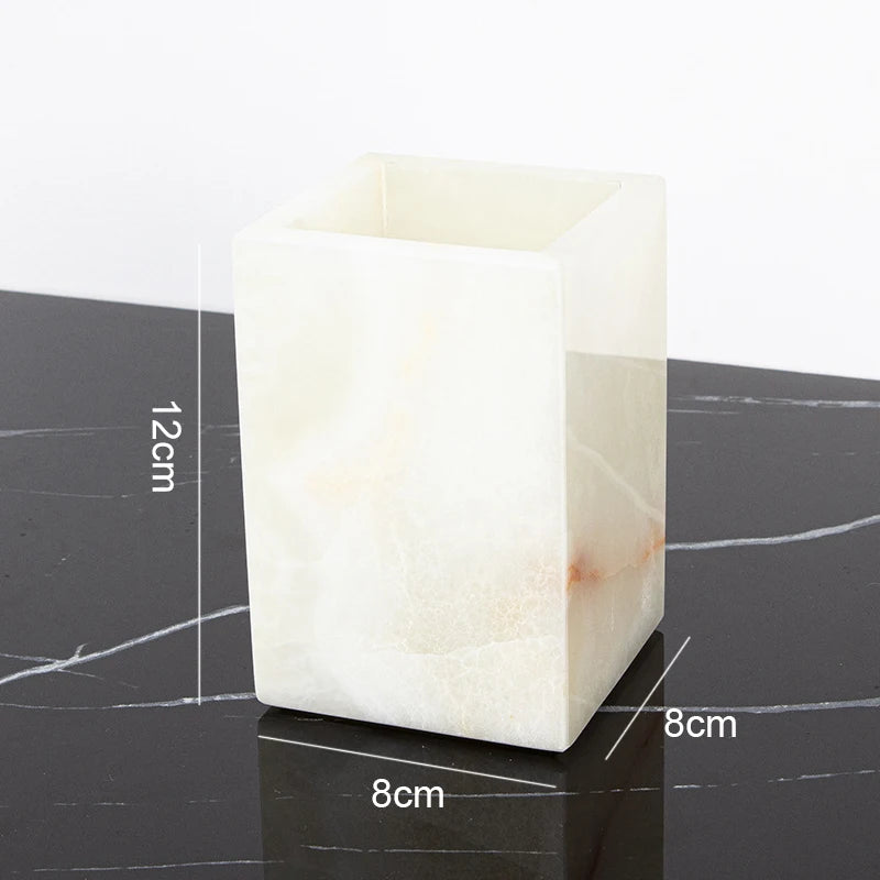 White Onyx Vanity Set
