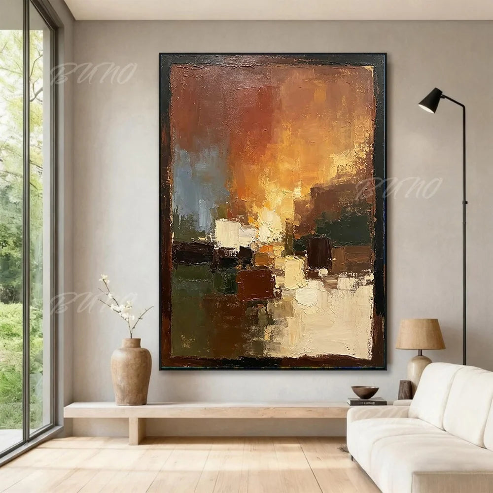 Modern City Textured Art