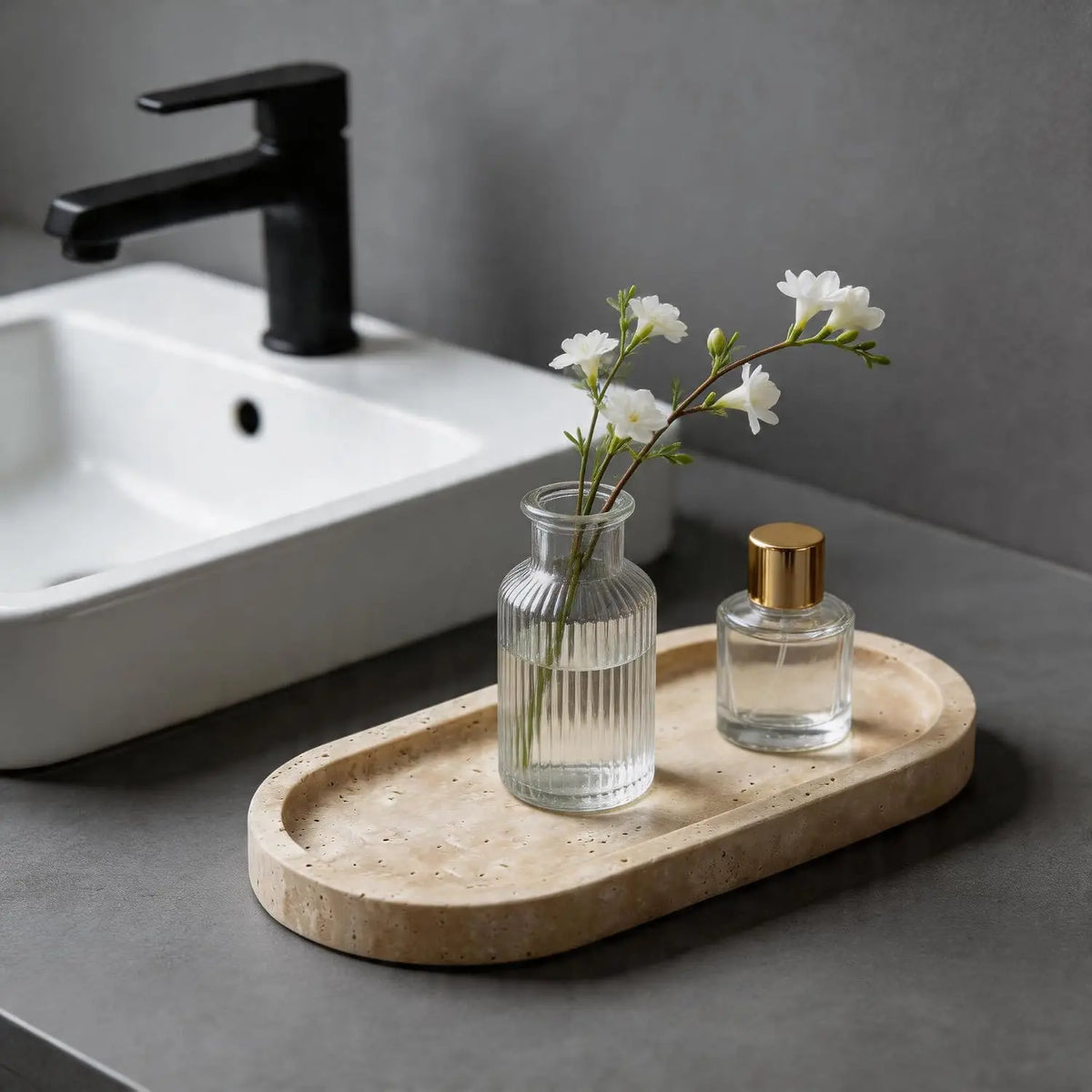 Travertine Vanity Tray