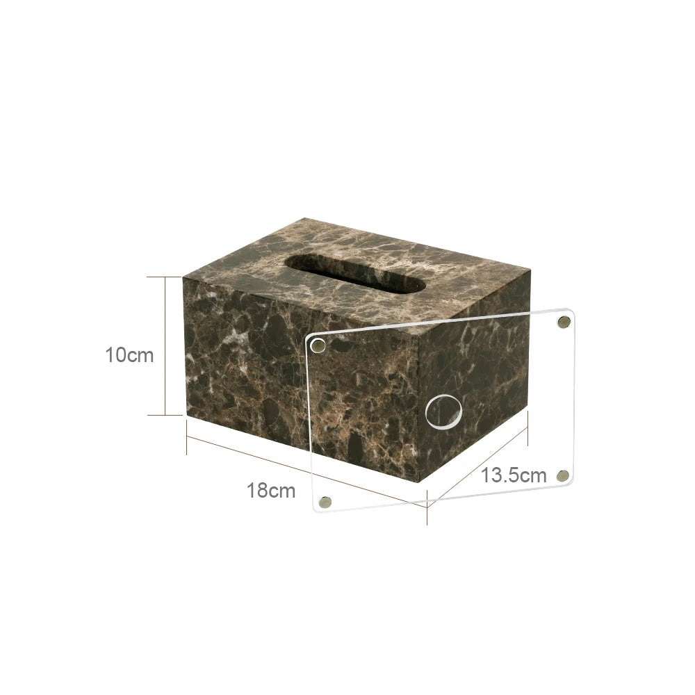 Natural Marble Tissue Box Decorative