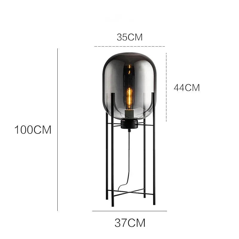 Industrial Style Smoke Gray Glass