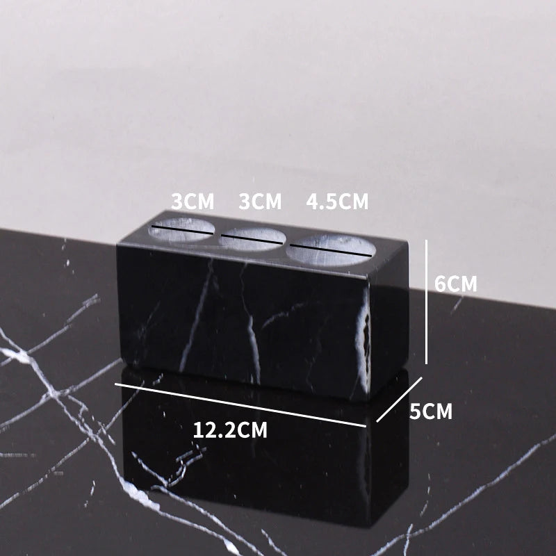 Nero Marquina Marble Bath Set