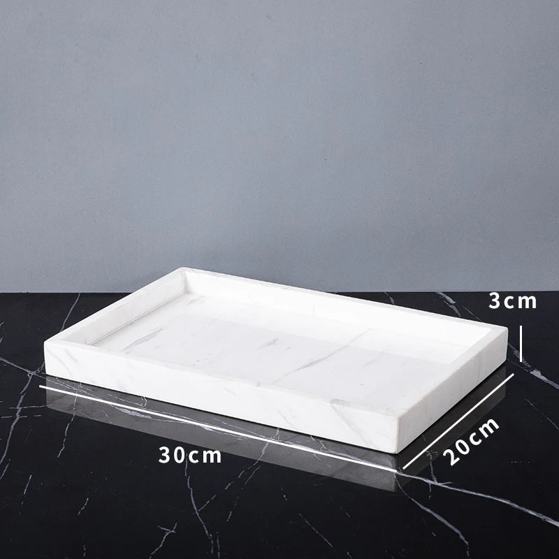 Volakas White Natural Marble Bathroom Set