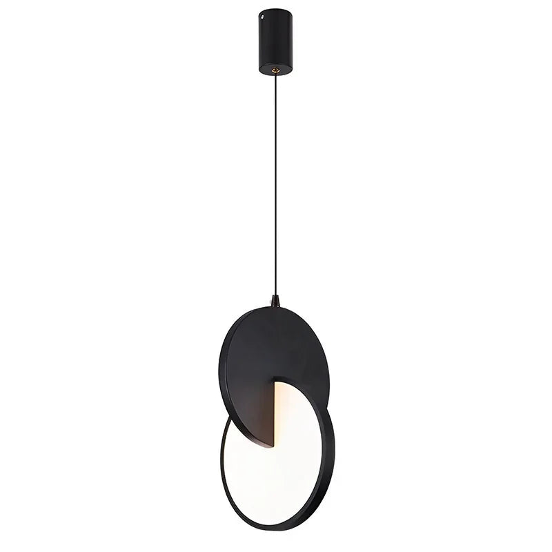 Minimalist Gold Silver Geometric LED Pendant