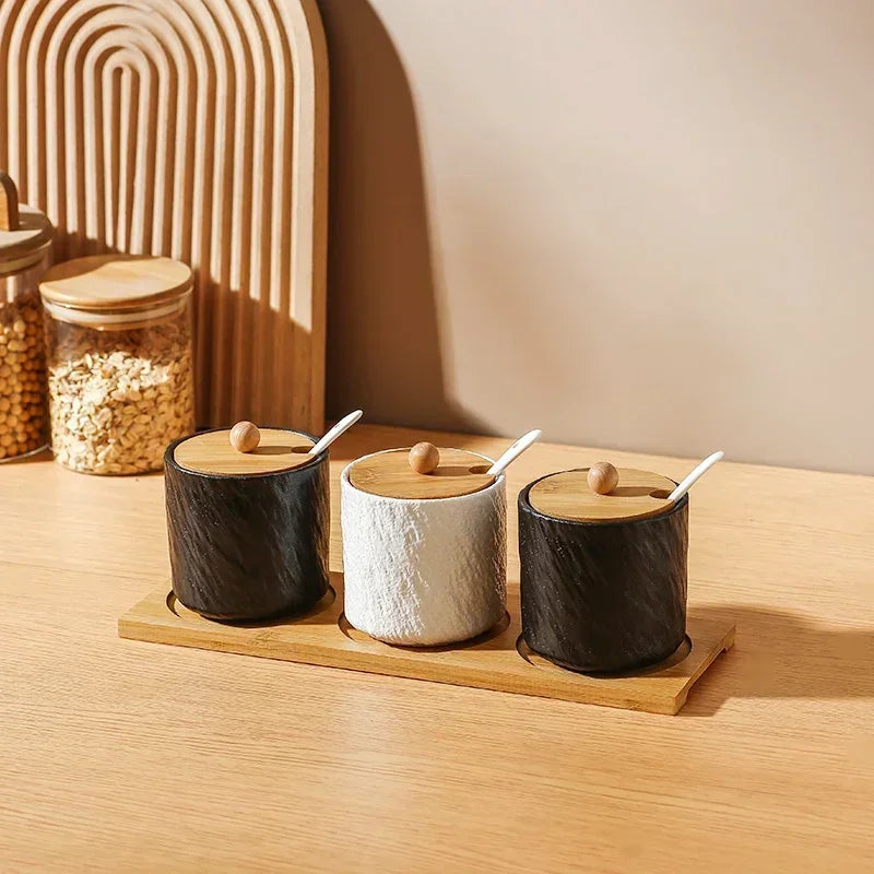 Ceramic seasoning bottle jar box
