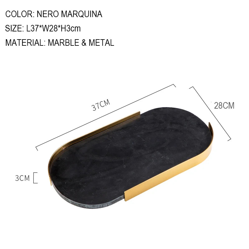 Scandinavian Decorative Natural Marble Tray