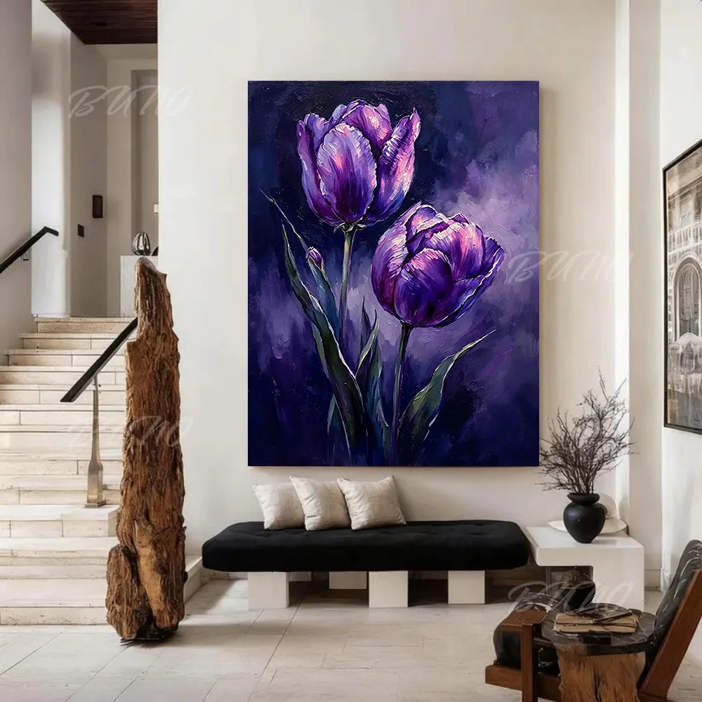 Dark Moody Floral Painting
