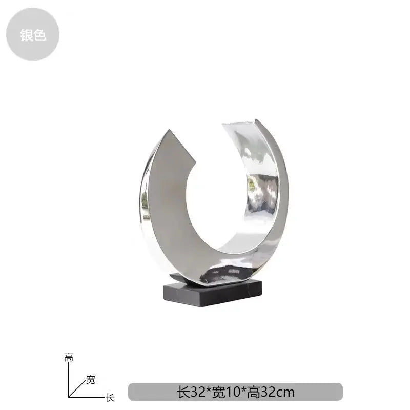 Curved Moon Statue