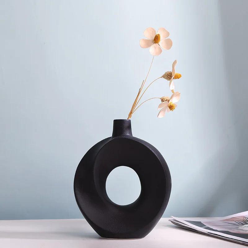 Donut Hollow Ceramic Vase
