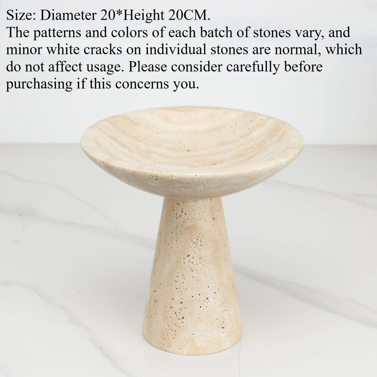 Footed Marble Fruit Stand