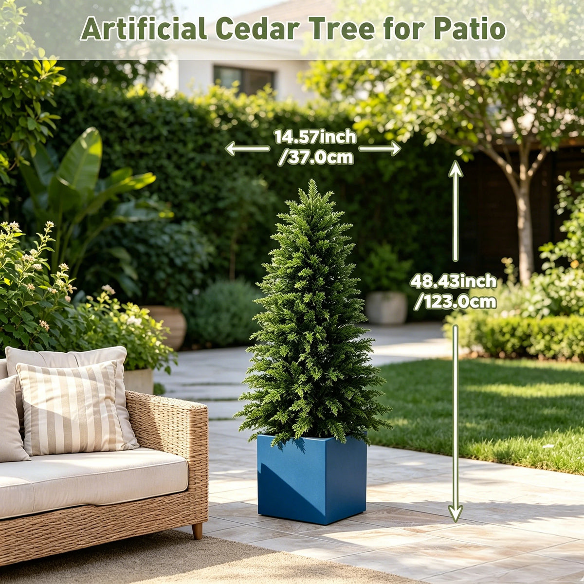 Faux Cedar Topiary Tree