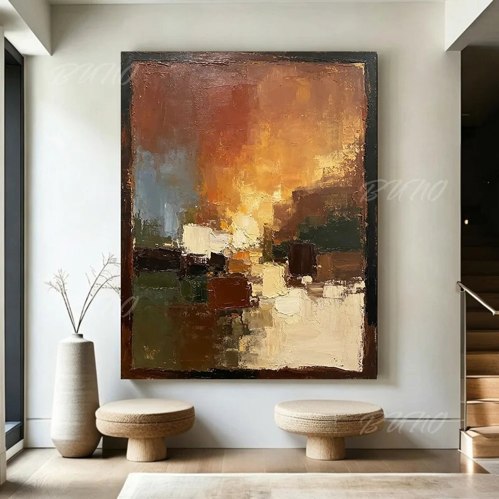 Modern City Textured Art