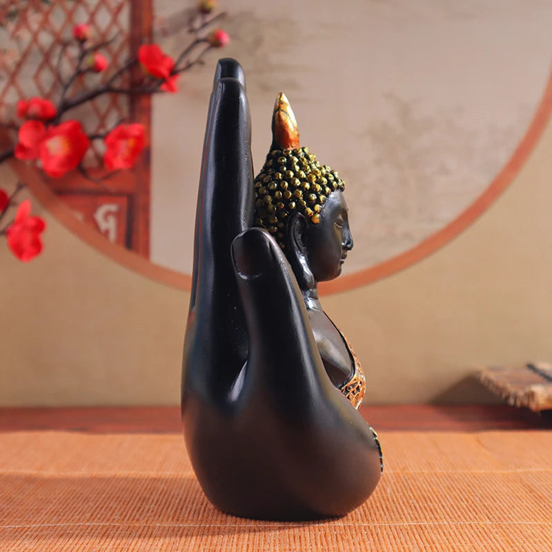 Palm-sized Buddha Sculpture Resin Crafts