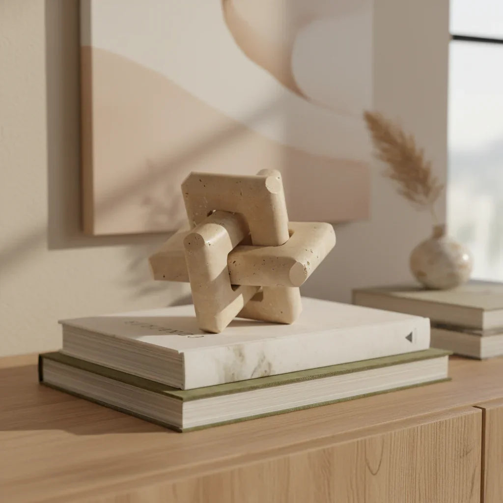 Travertine Accent Ornament