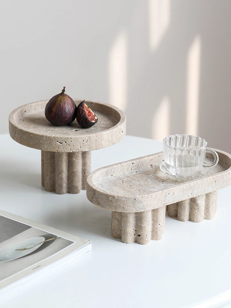 Marble Serving Tray with Legs