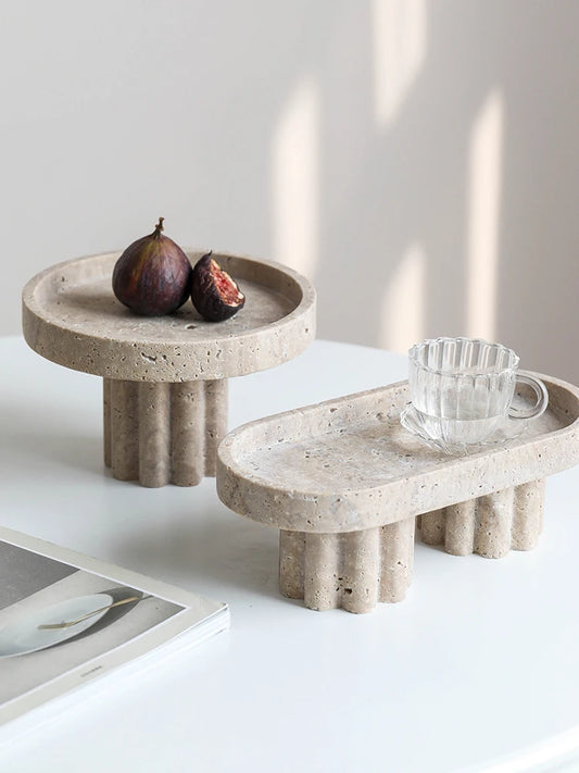 Marble Serving Tray with Legs