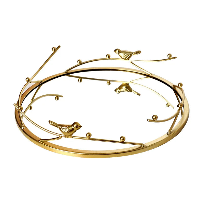 Mirrored Gold Storage Tray