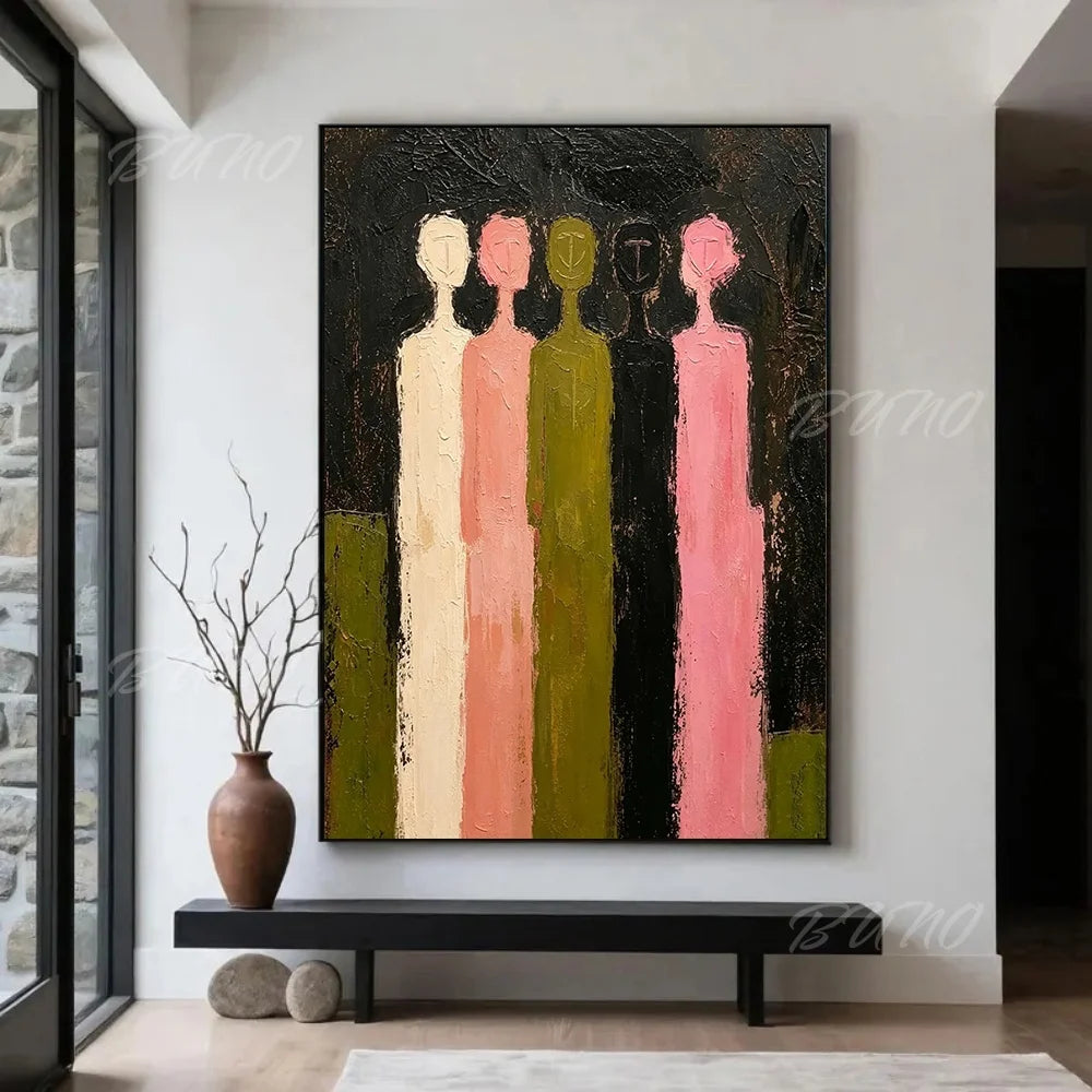 Mid-Century Geometric Painting