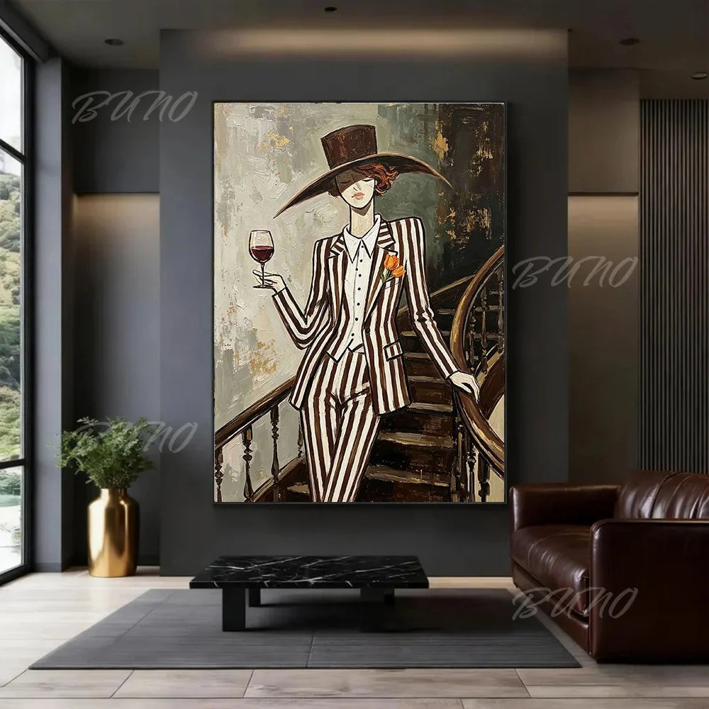 Art Deco Fashion Woman Art