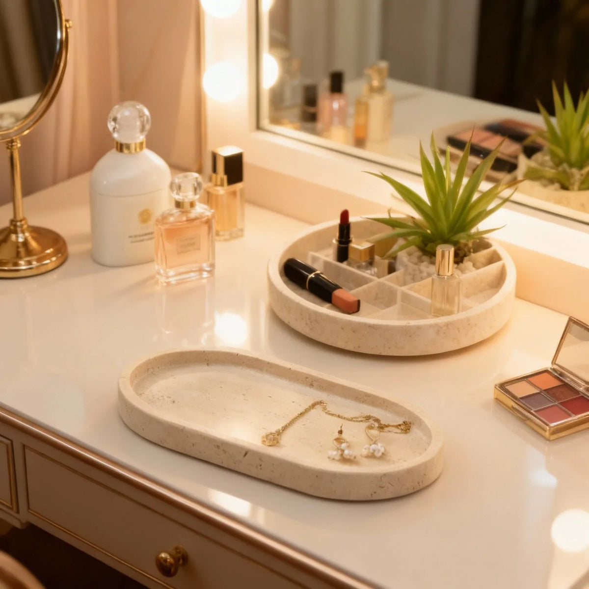 Travertine Storage Tray