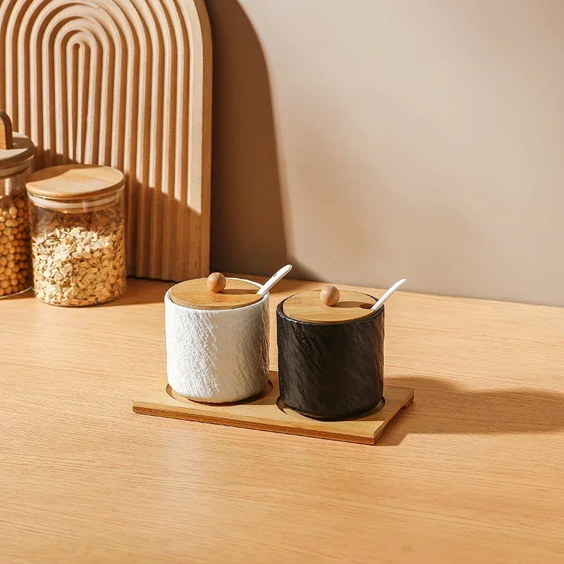 Ceramic seasoning bottle jar box