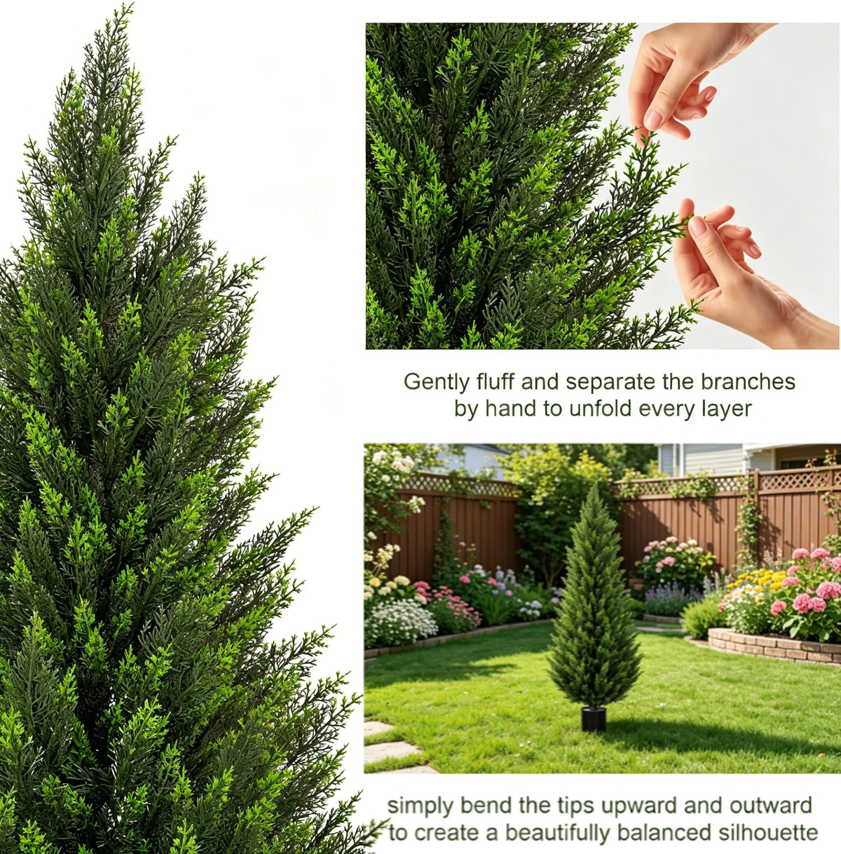 Artificial Cedar Topiary Tree Faux