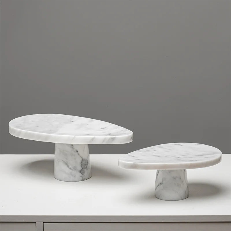 Tall Marble Fruit Stand