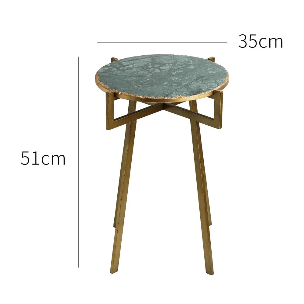 Round Marble End Table