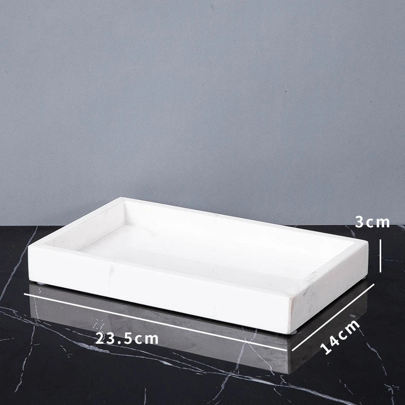 Volakas White Natural Marble Bathroom Set