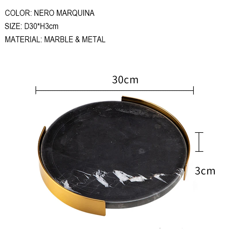 Scandinavian Decorative Natural Marble Tray