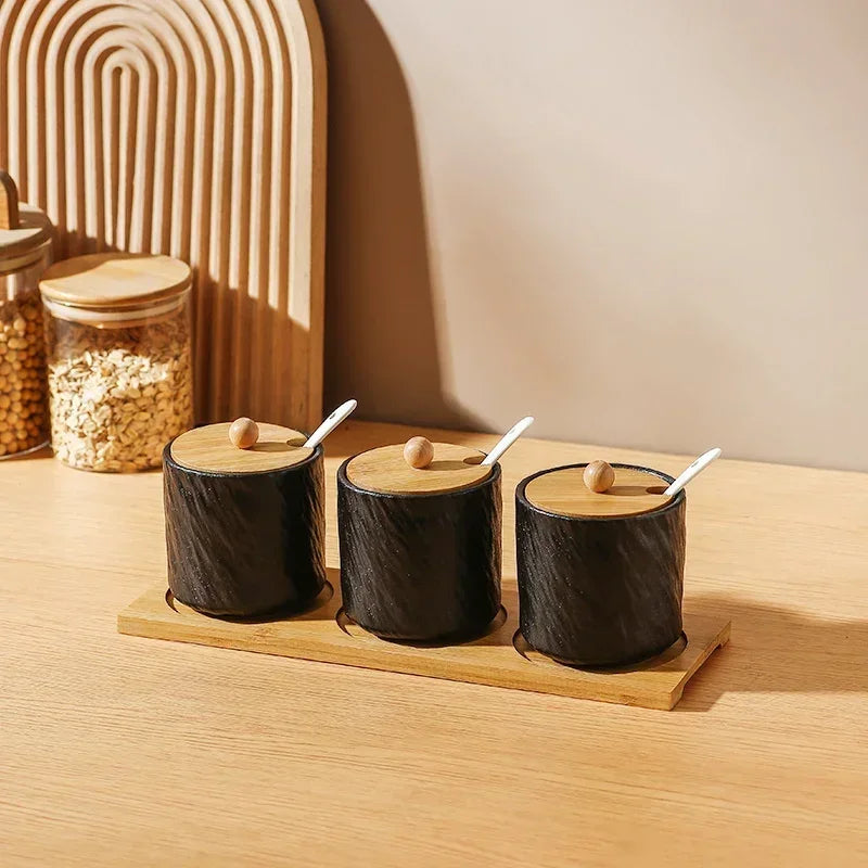 Ceramic seasoning bottle jar box