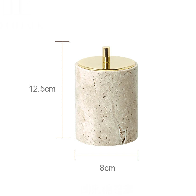Beige Travertine Vanity Set