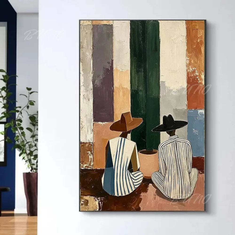 Mid-Century Tropical Palm Art