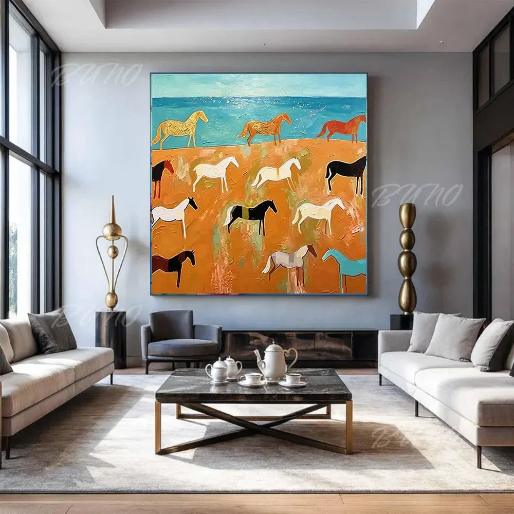 Modern Coastal Textured Painting