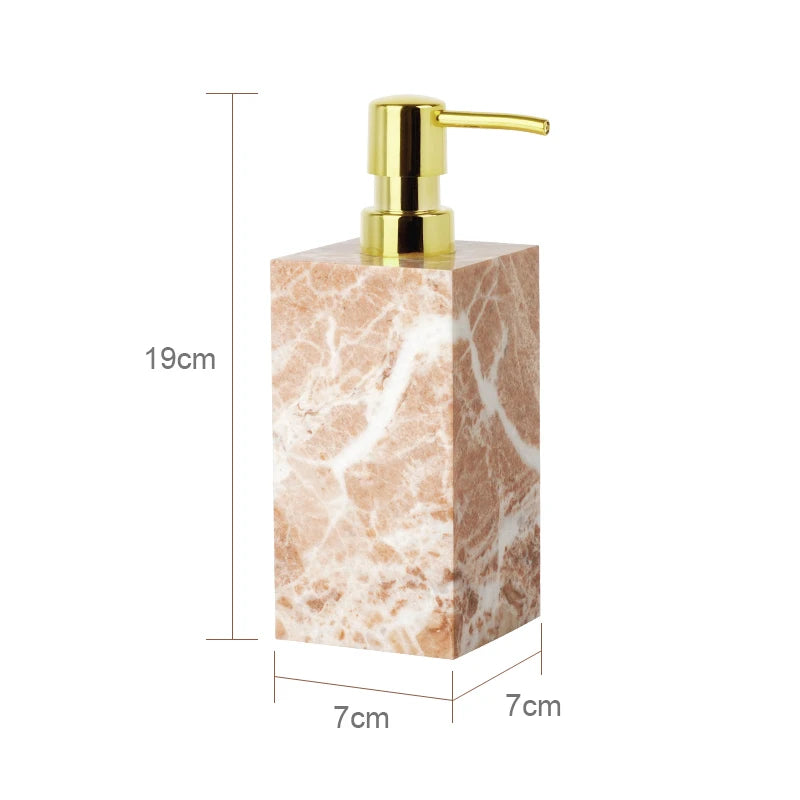 Coral Pink Natural Marble Set