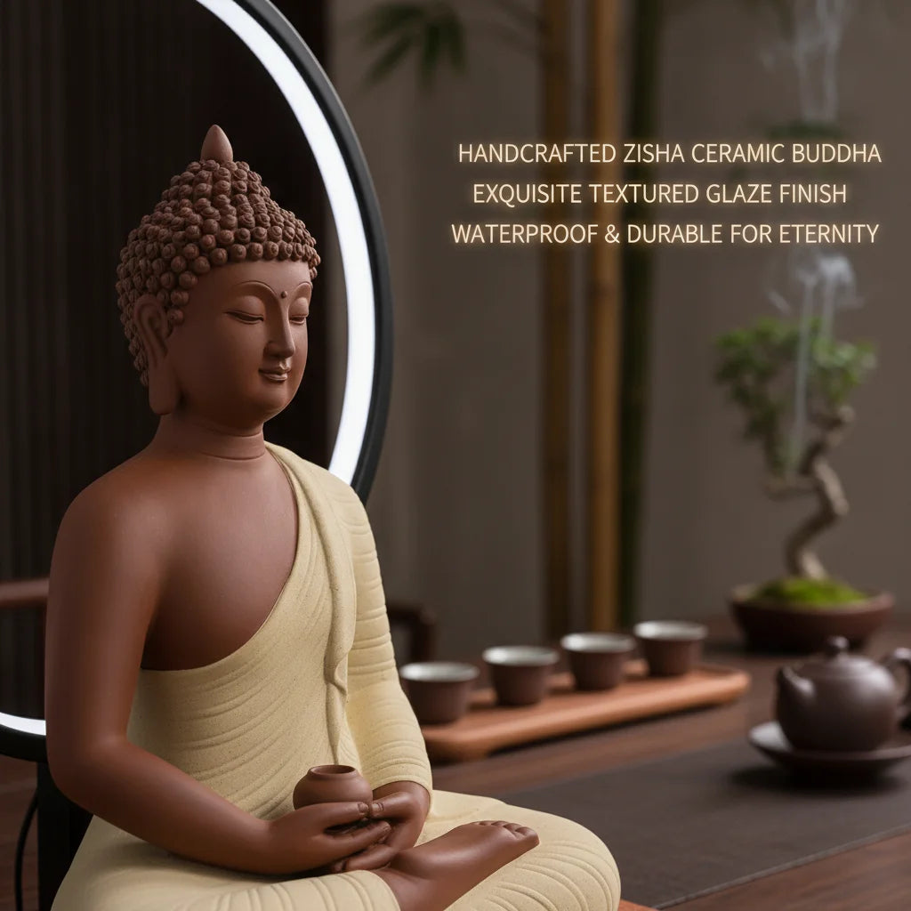 LED Halo Buddha Statue
