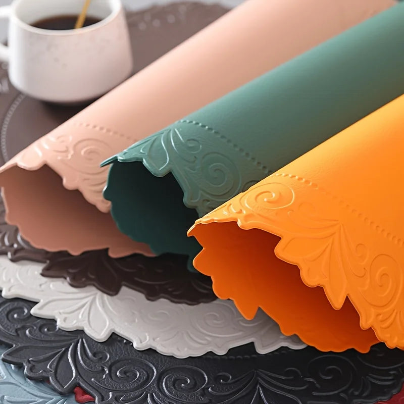 Round Leather Table Mats