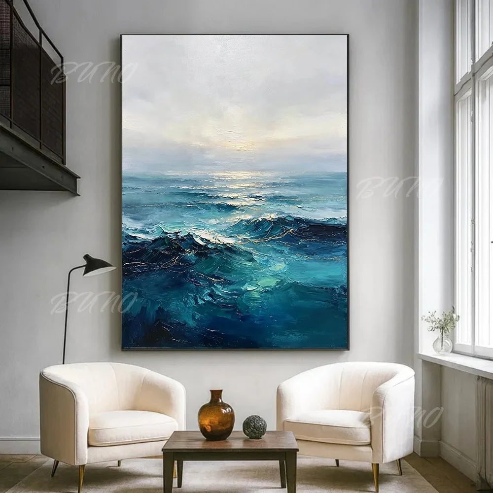 Textured Ocean Coastal Art