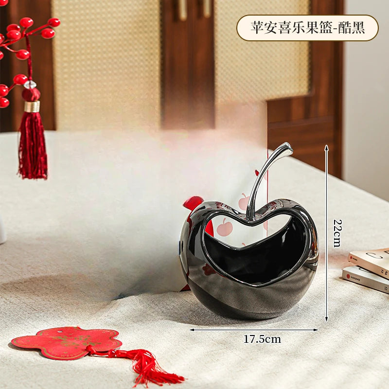 Three-dimensional Apple Ceramic Storage Tray