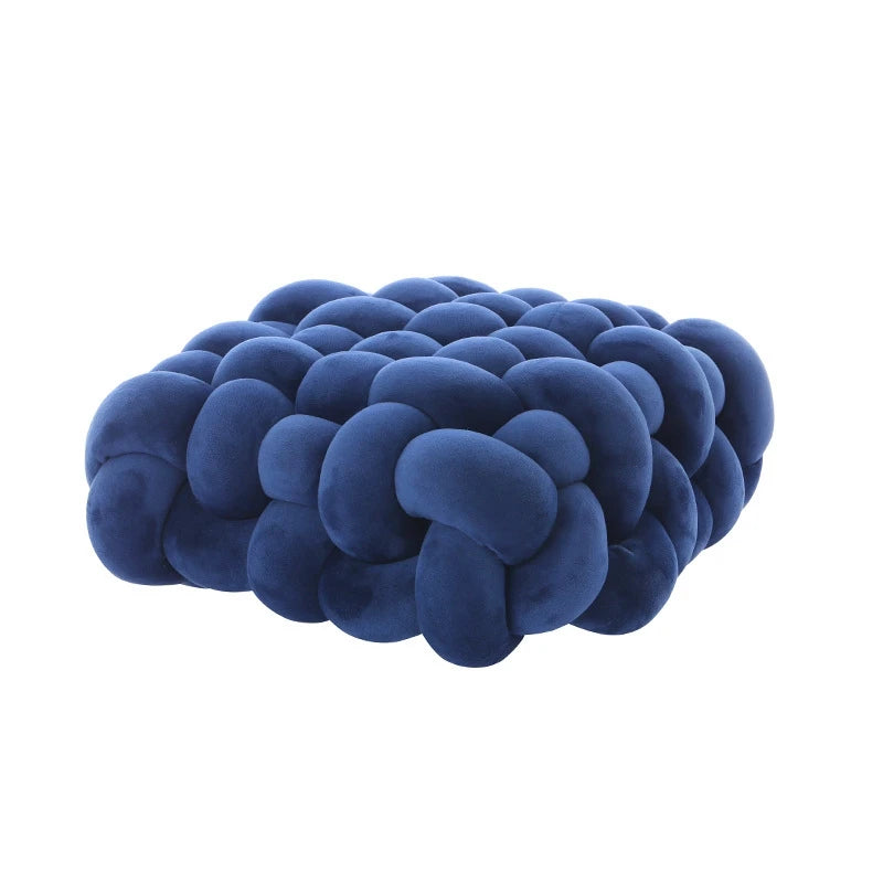 Green Knotted Plush Cushion