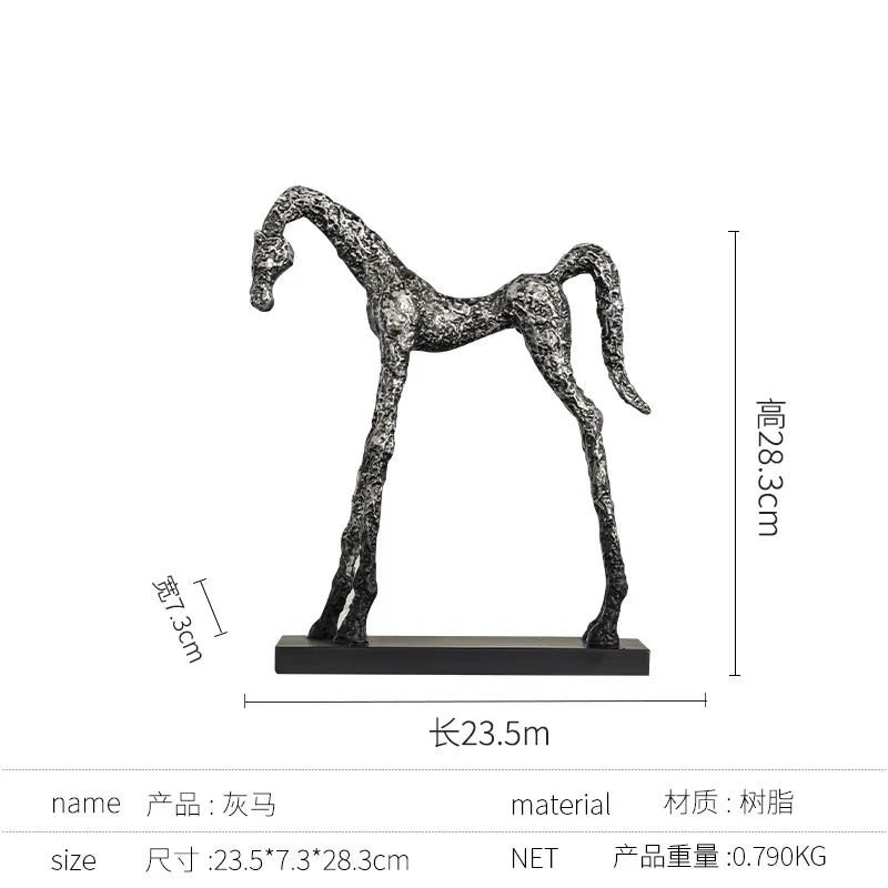 Horse Ornaments Resin Sculpture Artworks
