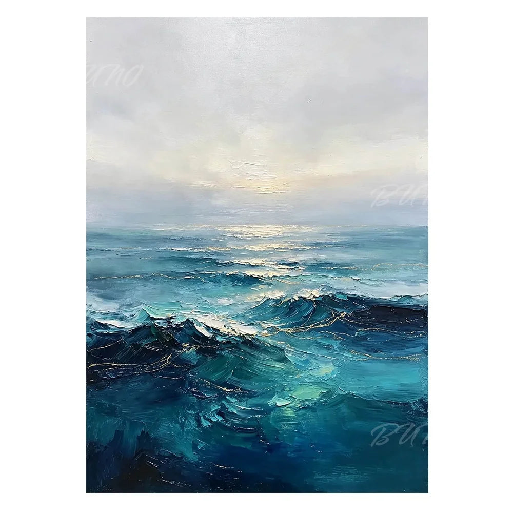 Textured Ocean Coastal Art