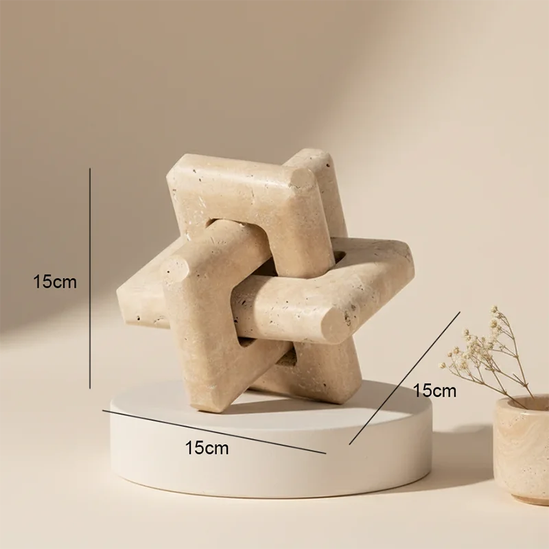 Travertine Accent Ornament