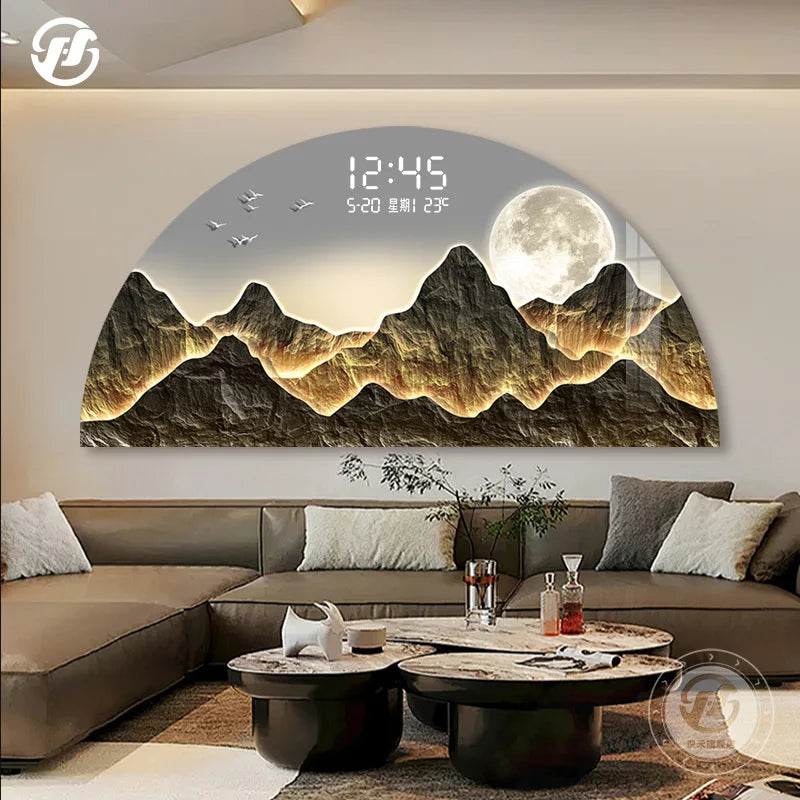 Auspicious Mountain Clock Art