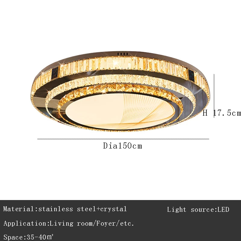 Gold K9 Crystal Chandelier