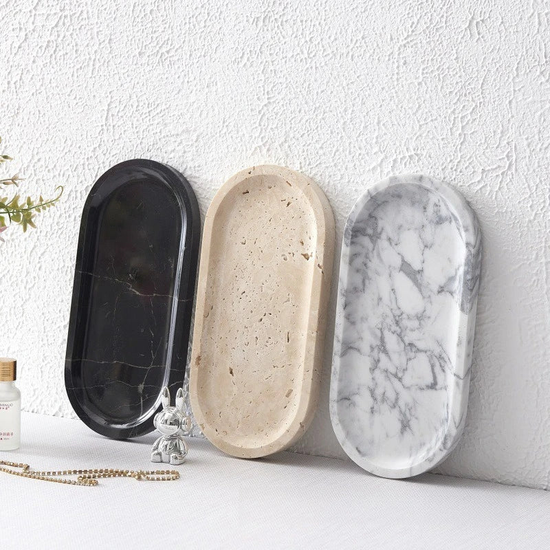 Marble Oval Vanity Tray