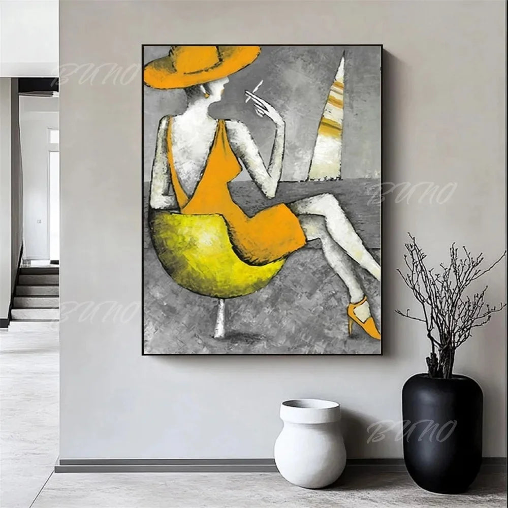 Textured Fashion Figure Art