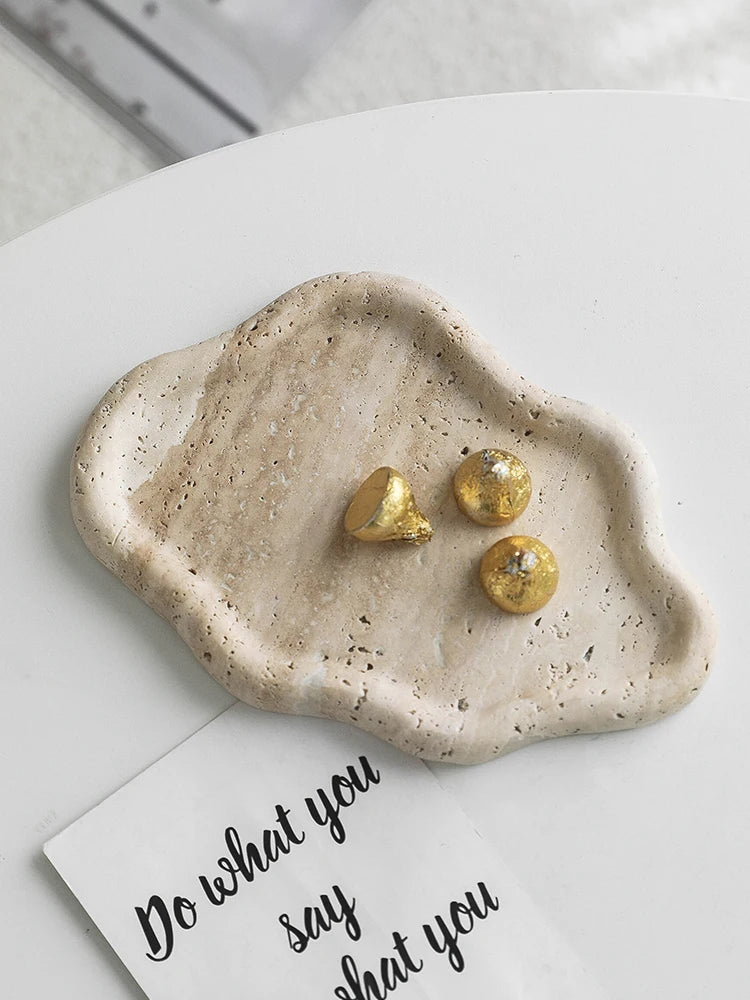 Travertine Stone Jewelry Display Necklace