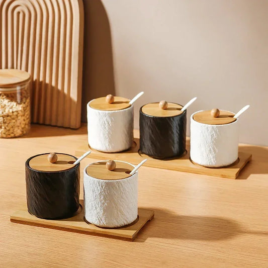 Ceramic seasoning bottle jar box