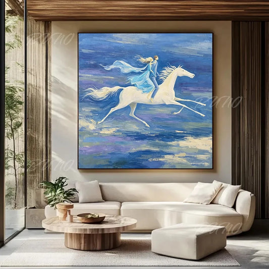 Dreamy Blue Impressionist Art